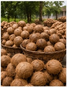 Carefully selected coconuts